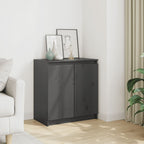 vidaXL Beistellschrank Grau 60x36x65 cm Massivholz Kiefer