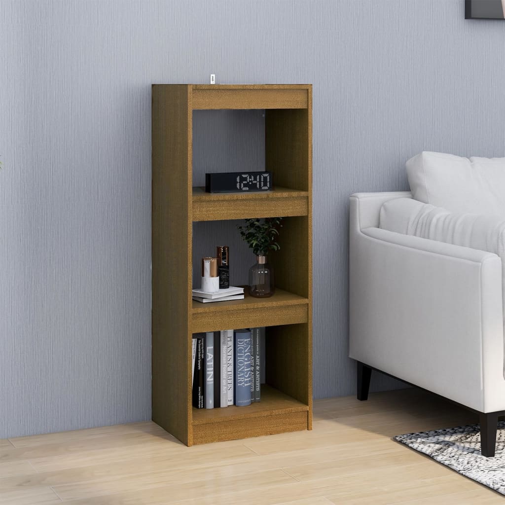 vidaXL Bücherregal/Raumteiler Honigbraun 40x30x103,5 Massivholz Kiefer