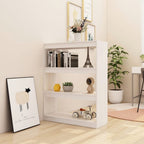vidaXL Bücherregal/Raumteiler Weiß 100x30x103 cm Kiefer Massivholz