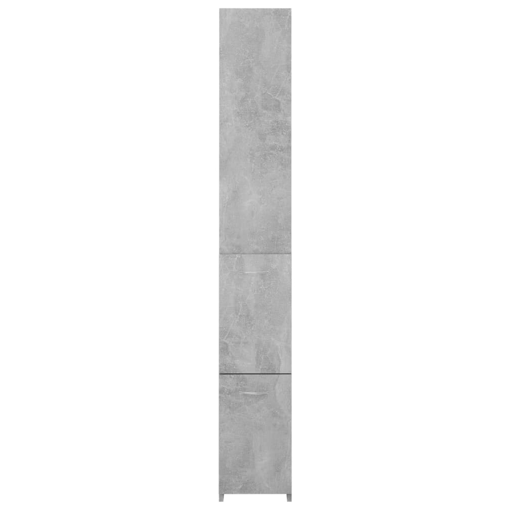 vidaXL Badschrank Betongrau 25x26,5x170 cm Holzwerkstoff