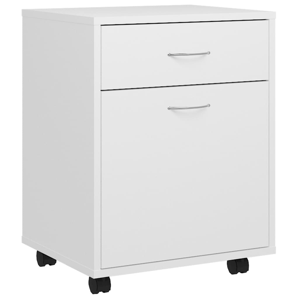 vidaXL Rollschrank Weiß 45x38x54 cm Holzwerkstoff