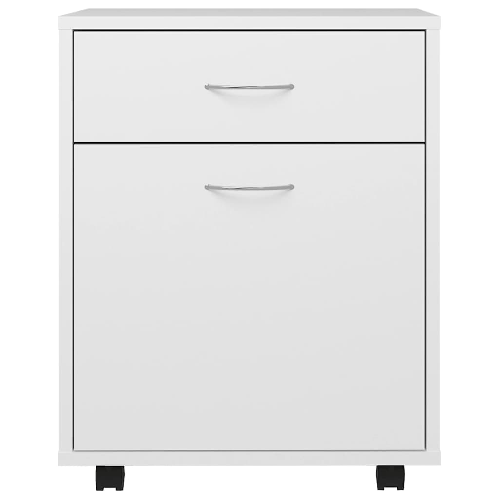 vidaXL Rollschrank Weiß 45x38x54 cm Holzwerkstoff