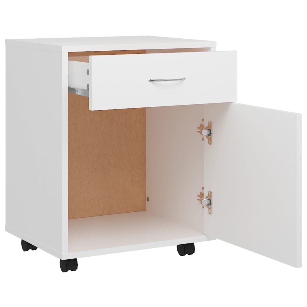 vidaXL Rollschrank Weiß 45x38x54 cm Holzwerkstoff