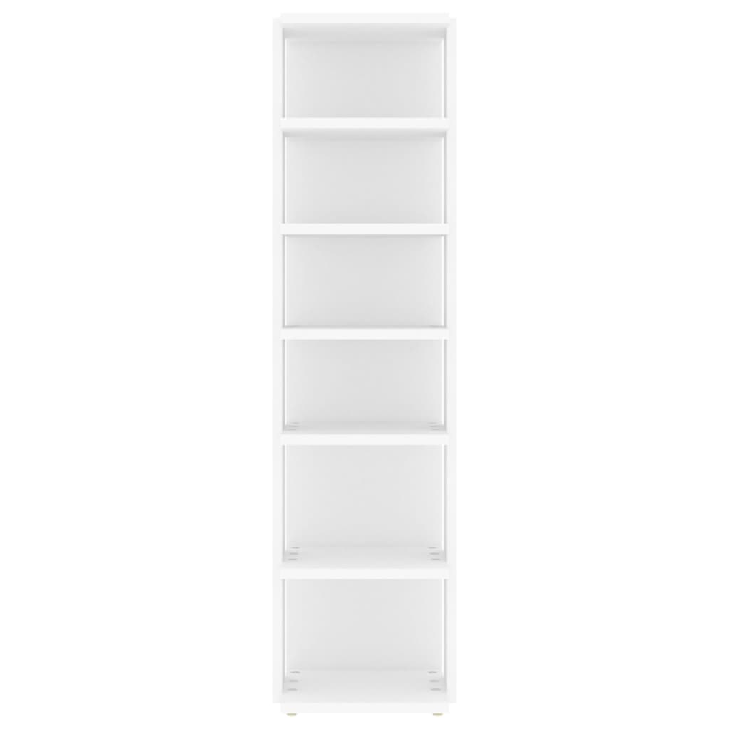 vidaXL Schuhschränke 2 Stk. Weiß 27,5x27x102 cm Holzwerkstoff