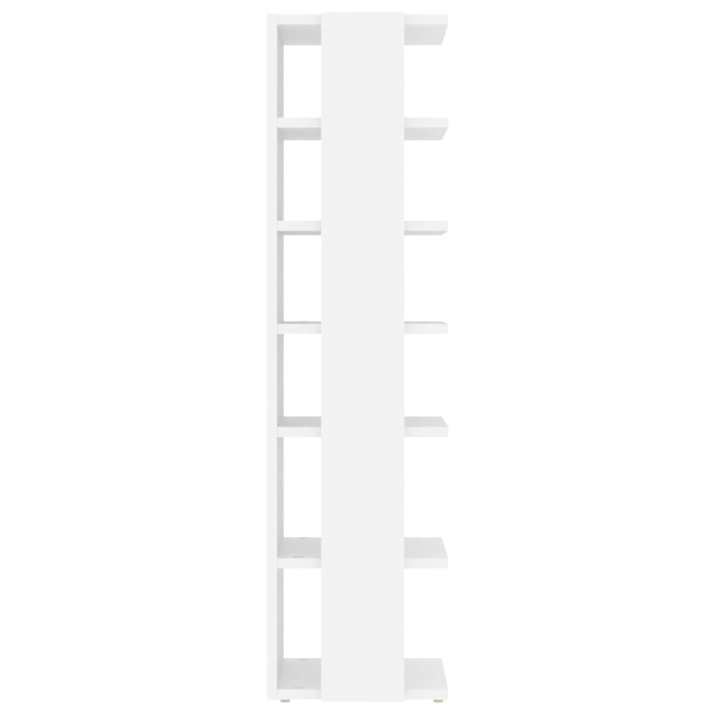 vidaXL Schuhschränke 2 Stk. Weiß 27,5x27x102 cm Holzwerkstoff