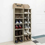 vidaXL Schuhschränke 2 Stk. Sonoma-Eiche 27,5x27x102 cm