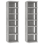 vidaXL Schuhschränke 2 Stk. Betongrau 27,5x27x102 cm