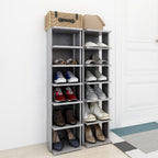 vidaXL Schuhschränke 2 Stk. Betongrau 27,5x27x102 cm