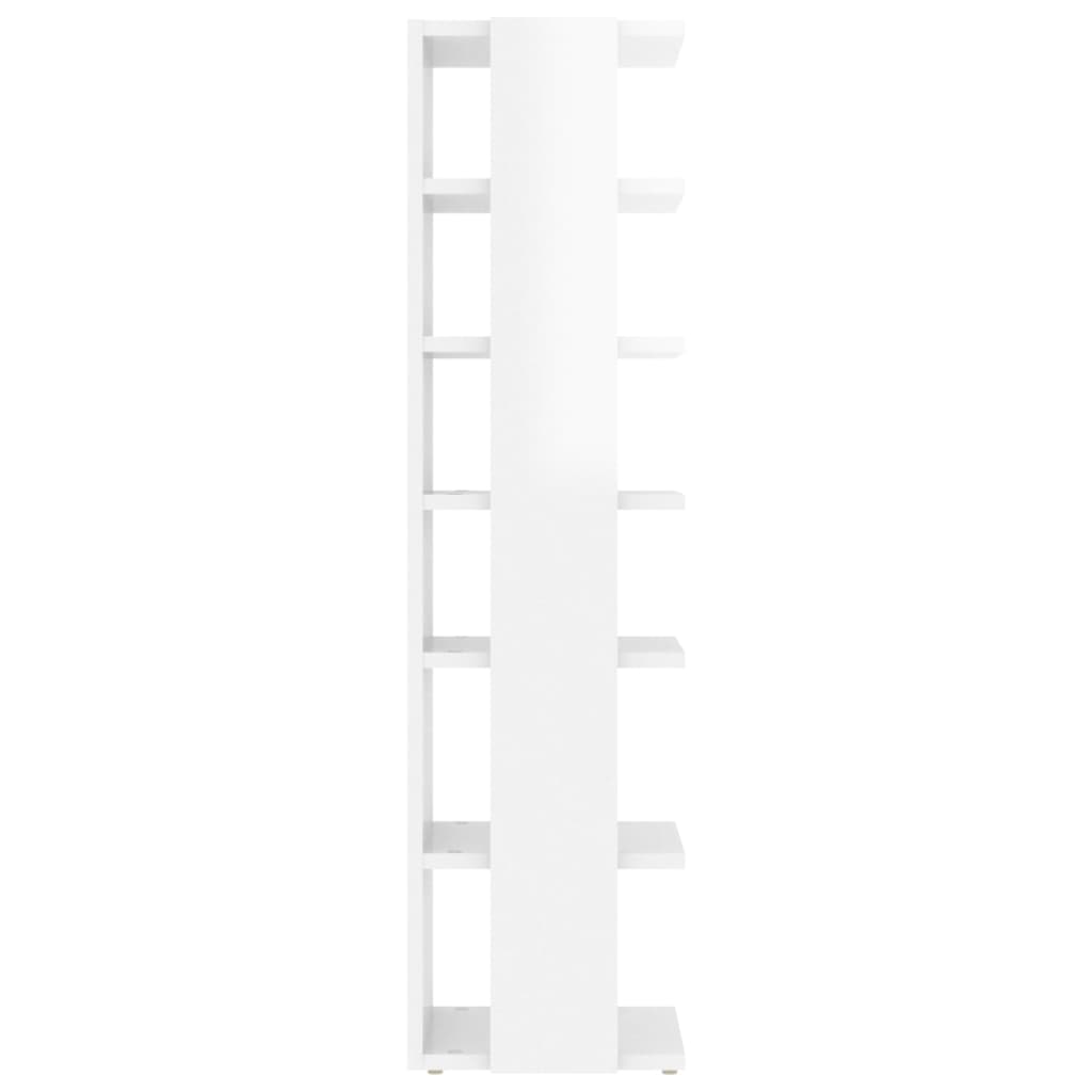 vidaXL Schuhschrank Hochglanz-Weiß 27,5x27x102 cm Holzwerkstoff
