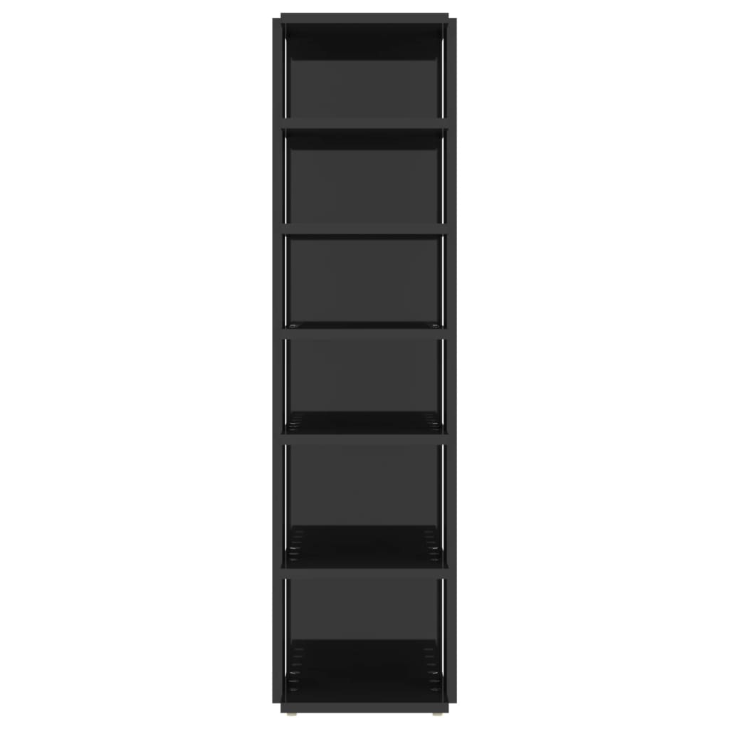 vidaXL Schuhschränke 2 Stk. Hochglanz-Schwarz 27,5x27x102 cm