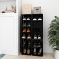 vidaXL Schuhschränke 2 Stk. Hochglanz-Schwarz 27,5x27x102 cm