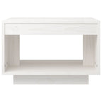 vidaXL Couchtisch Weiß 50x50x33,5 cm Massivholz Kiefer