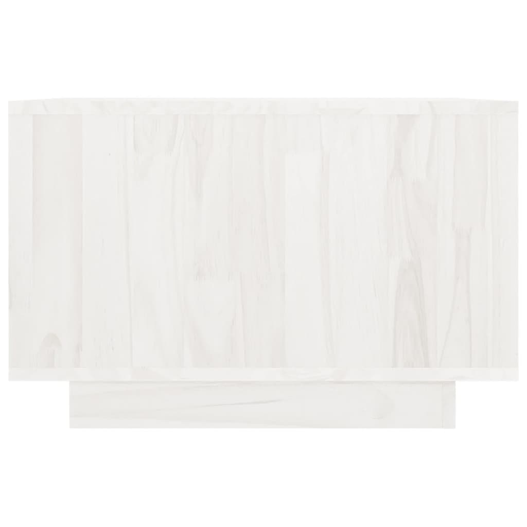 vidaXL Couchtisch Weiß 50x50x33,5 cm Massivholz Kiefer