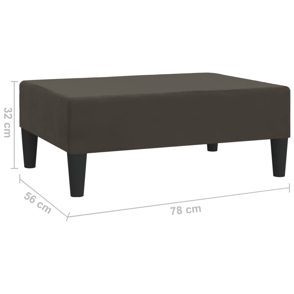 vidaXL Fußhocker Dunkelgrau 78x56x32 cm Samt