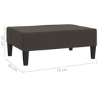 vidaXL Fußhocker Dunkelgrau 78x56x32 cm Samt