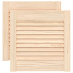vidaXL Schranktüren Lamellen-Design 2 Stk. 39,5x39,4cm Massivholz