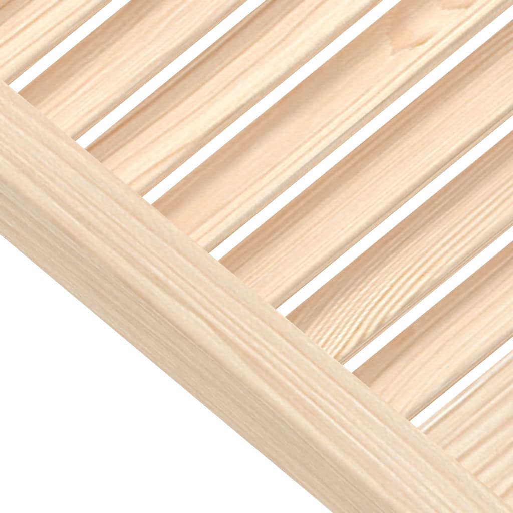 vidaXL Schranktüren Lamellen-Design 2 Stk. 39,5x39,4cm Massivholz