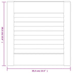 vidaXL Schranktüren Lamellen-Design 2 Stk. 39,5x39,4cm Massivholz