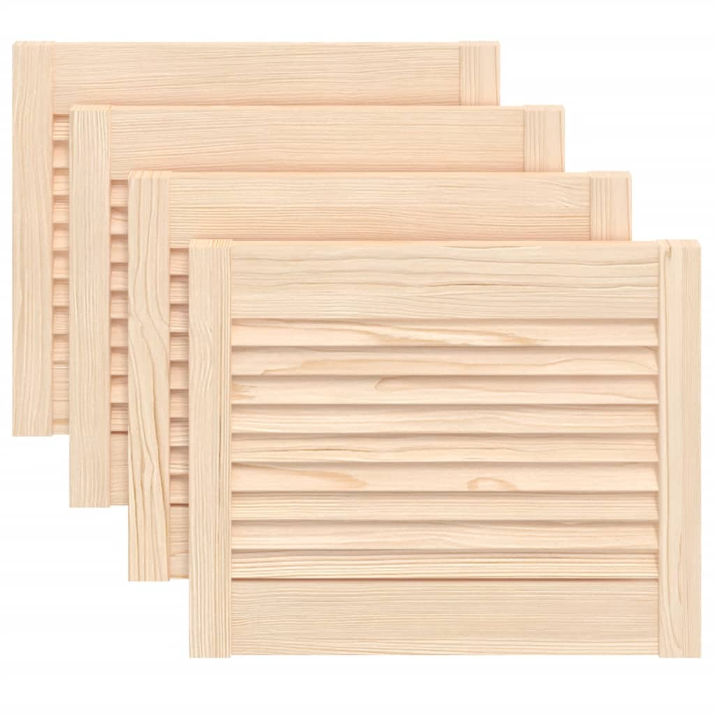 vidaXL Schranktüren Lamellen-Design 4 Stk. 39,5x49,4 Massivholz Kiefer