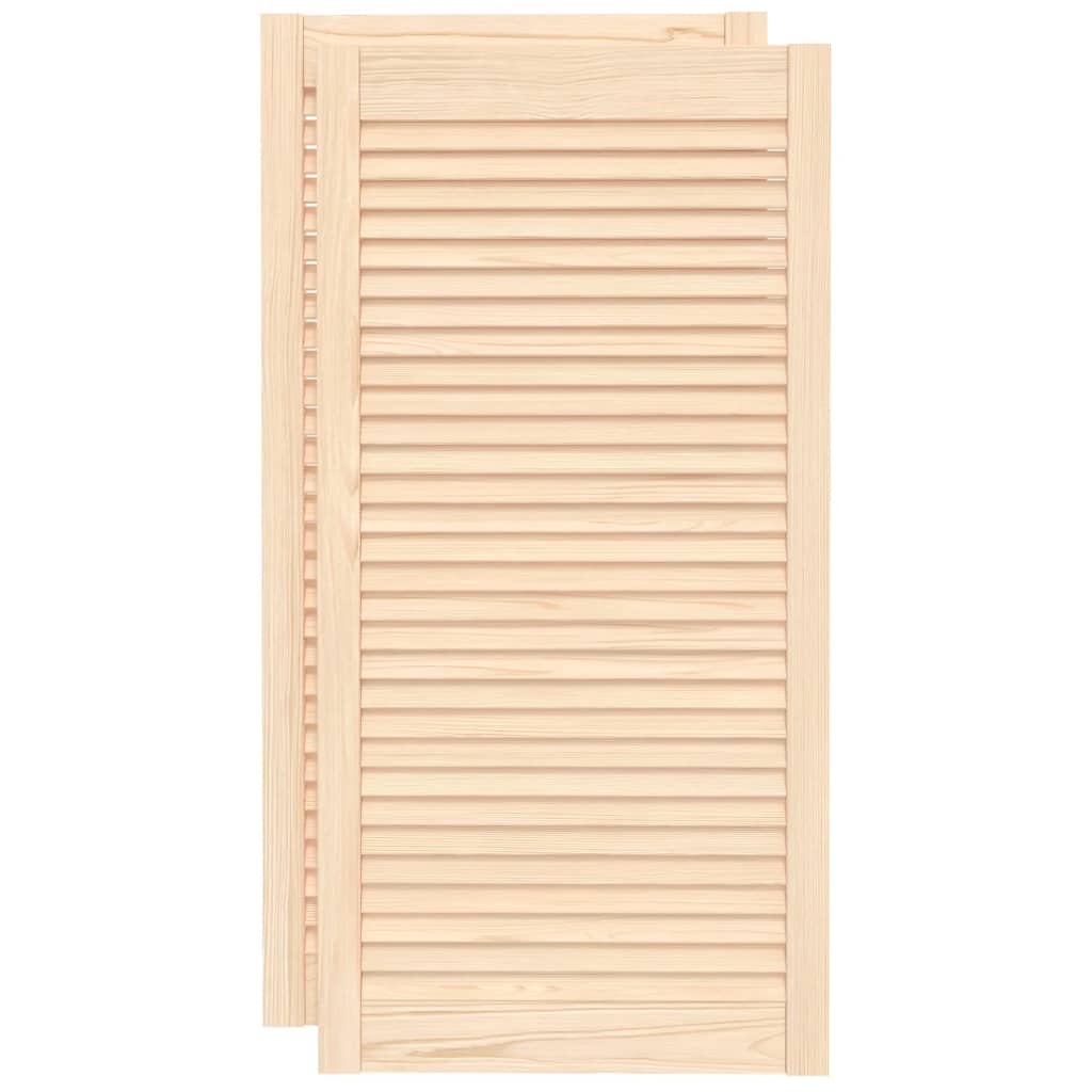 vidaXL Schranktüren Lamellen-Design 2 Stk. 99,3x49,4 Massivholz Kiefer