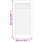 vidaXL Schranktüren Lamellen-Design 2 Stk. 99,3x49,4 Massivholz Kiefer