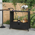 vidaXL Barwagen mit Schublade Braun 100x45x97 cm Poly Rattan