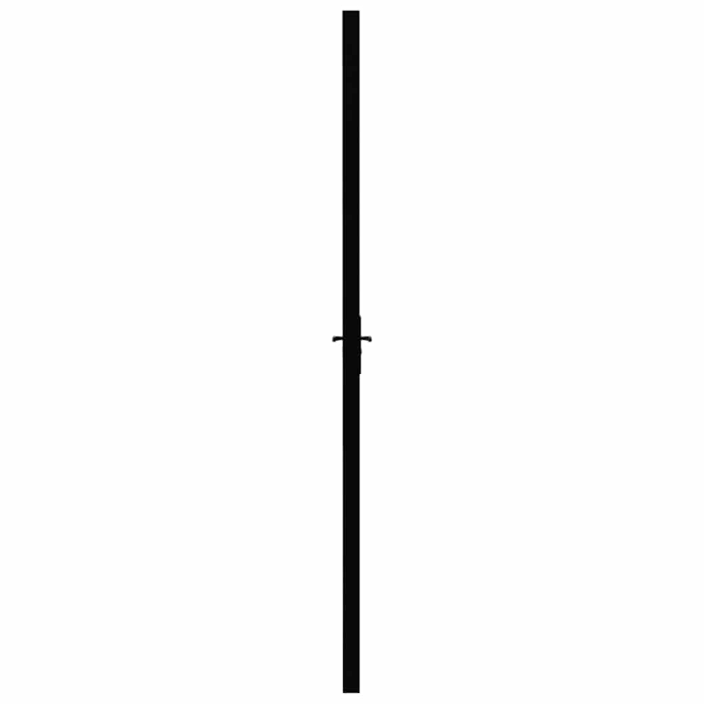 vidaXL Innentür ESG Glas und Aluminium 76x201,5 cm Schwarz