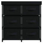 vidaXL Aufbewahrungsschrank mit 6 Schubladen 55×29×55 cm Schwarz Stahl