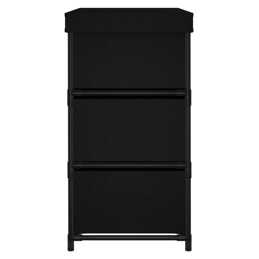 vidaXL Aufbewahrungsschrank mit 6 Schubladen 55×29×55 cm Schwarz Stahl