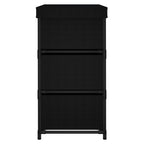 vidaXL Aufbewahrungsschrank mit 6 Schubladen 55×29×55 cm Schwarz Stahl