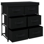 vidaXL Aufbewahrungsschrank mit 6 Schubladen 55×29×55 cm Schwarz Stahl