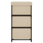 vidaXL Lagerschrank mit 6 Schubladen 55×29×55 cm Creme Stahl