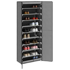 vidaXL Schuhschrank Grau 60x30x166 cm Stoff