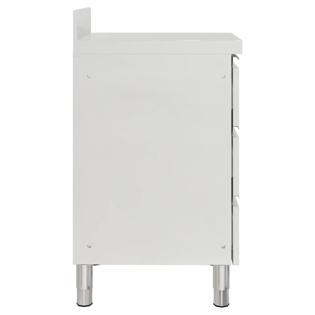 vidaXL Gewerbe-Küchenschrank mit 3 Schubladen 50x60x96 cm