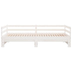 vidaXL Ausziehbares Tagesbett Weiß Massivholz Kiefer 2x(90x200) cm
