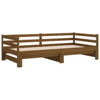 vidaXL Tagesbett Ausziehbar Honigbraun Massivholz Kiefer 2x(90x200) cm