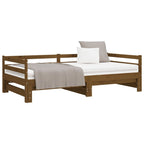 vidaXL Tagesbett Ausziehbar Honigbraun Massivholz Kiefer 2x(90x200) cm
