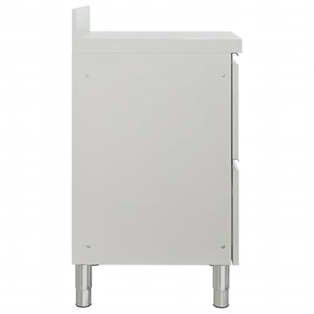 vidaXL Gewerbeküchenschränke mit 2 Schubladen 2 Stk. 50x60x96 cm