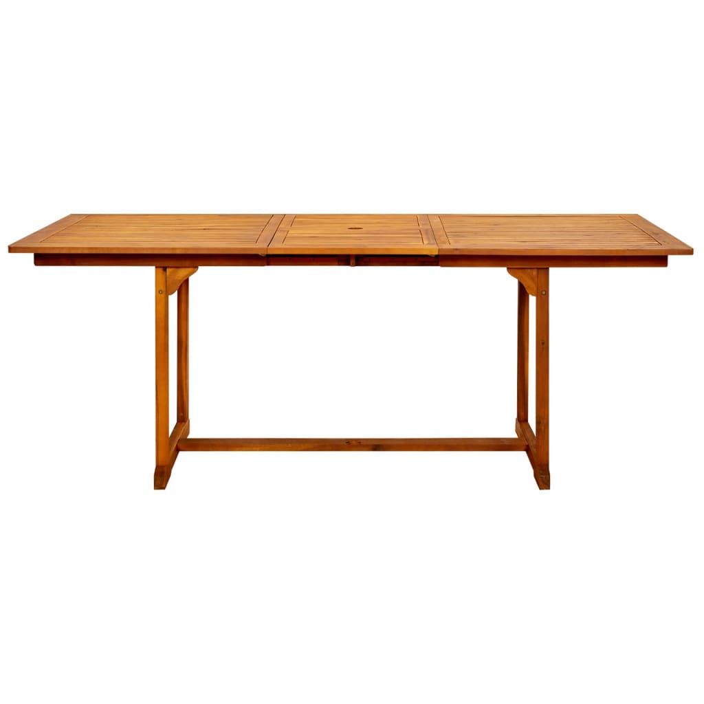 vidaXL Garten-Esstisch (150-200)x100x75 cm Massivholz Akazie