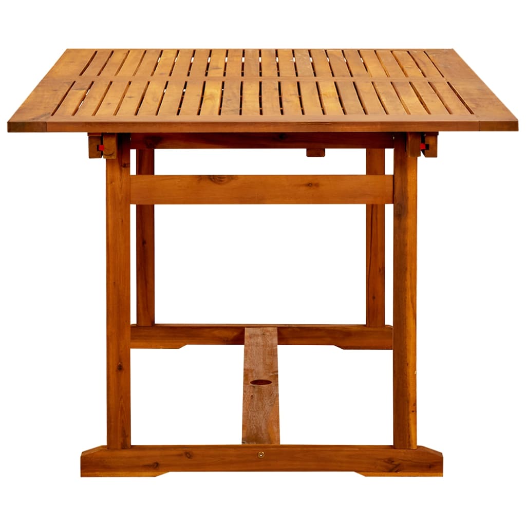 vidaXL Garten-Esstisch (150-200)x100x75 cm Massivholz Akazie