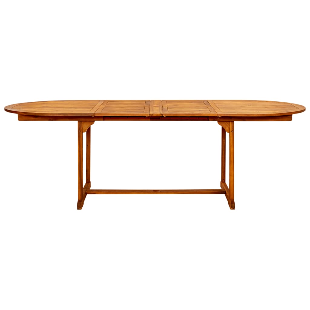 vidaXL Garten-Esstisch (160-240)x100x75 cm Massivholz Akazie