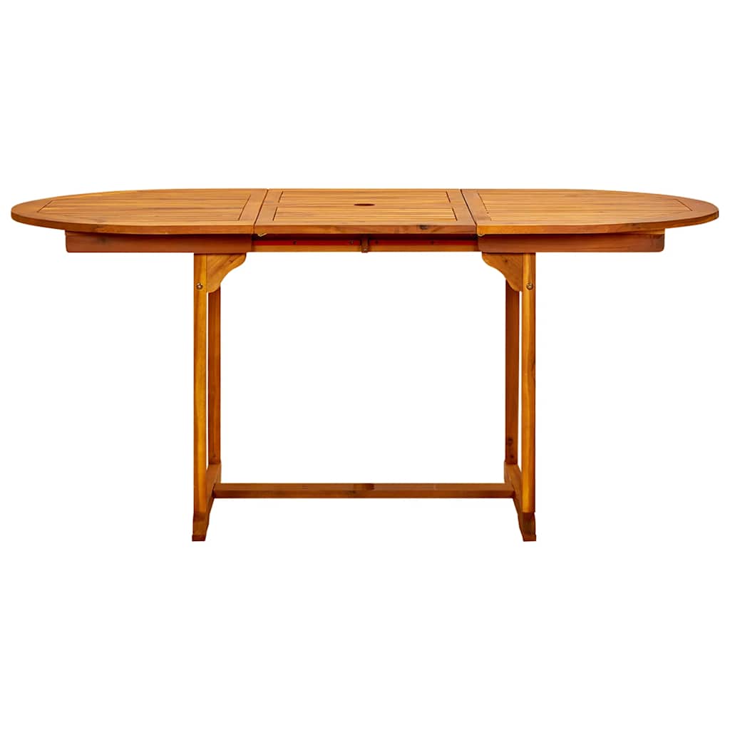 vidaXL Garten-Esstisch (120-170)x80x75 cm Massivholz Akazie