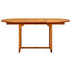 vidaXL Garten-Esstisch (120-170)x80x75 cm Massivholz Akazie