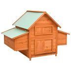 vidaXL Hühnerstall 150x96x110 cm Massivholz Tanne