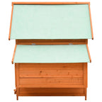 vidaXL Hühnerstall 150x96x110 cm Massivholz Tanne