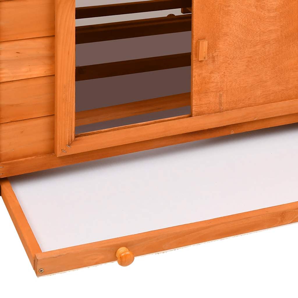 vidaXL Hühnerstall 150x96x110 cm Massivholz Tanne