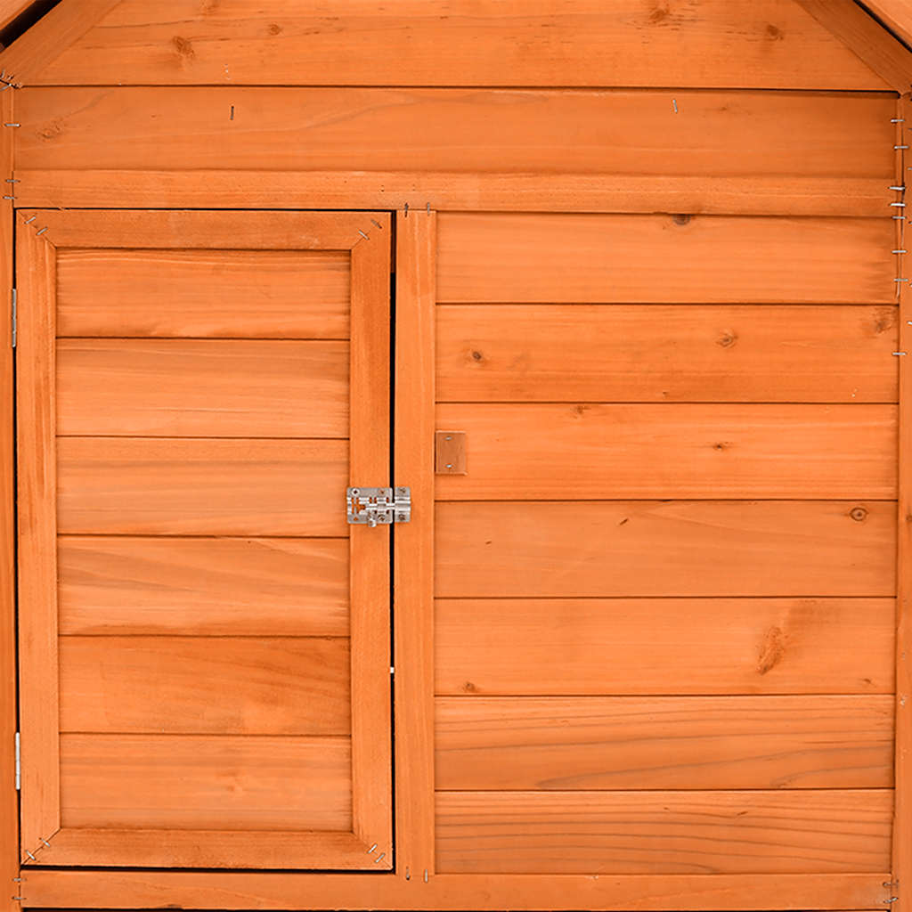 vidaXL Hühnerstall 150x96x110 cm Massivholz Tanne