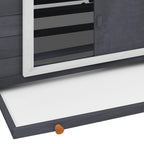 vidaXL Hühnerstall Grau und Weiß 150x96x110 cm Massivholz Tanne