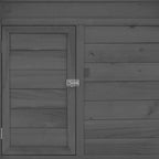 vidaXL Hühnerstall Grau und Weiß 150x96x110 cm Massivholz Tanne