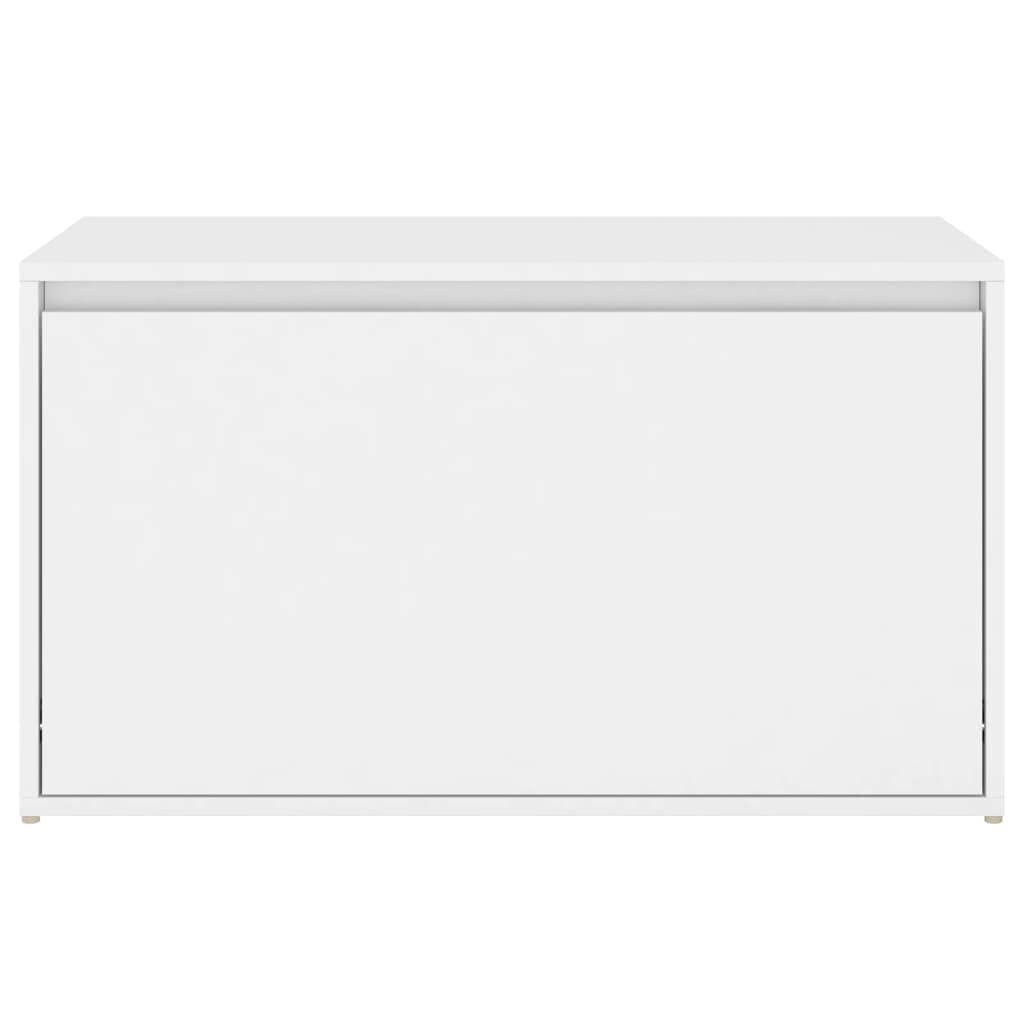 vidaXL Flurbank 80x40x45 cm Weiß Holzwerkstoff